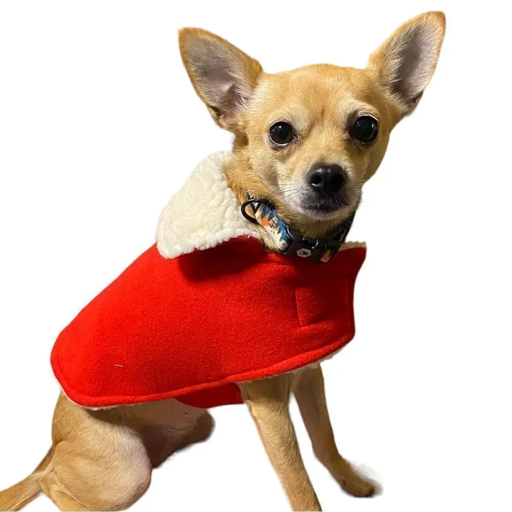 Thick & Cozy Sherpa Lined Fleece Dog Jacket Coat - Picture 3 of 8
